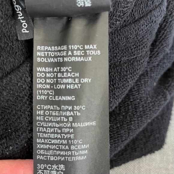 The Kooples Grosgrain Trim High Rise Tapered Black Ankle Jogger Sweatpants XS/LG - Picture 15 of 16